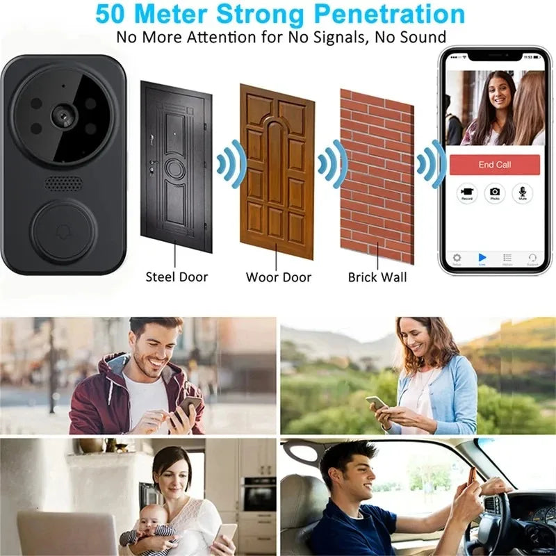 Smart WiFi 2.4G Wireless Doorbells Video Intercom Camera Inteligente Night Vision 4.3inch HD Screen For Security Home Apartment
