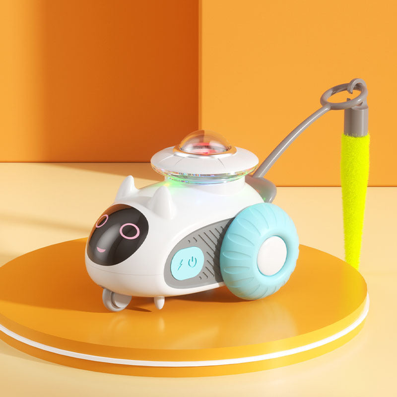 Pet Gravity Smart Racing Car Remote Control Electric Cat Toy Self-Entertaining Mouse Feather Teaser Cat Toy