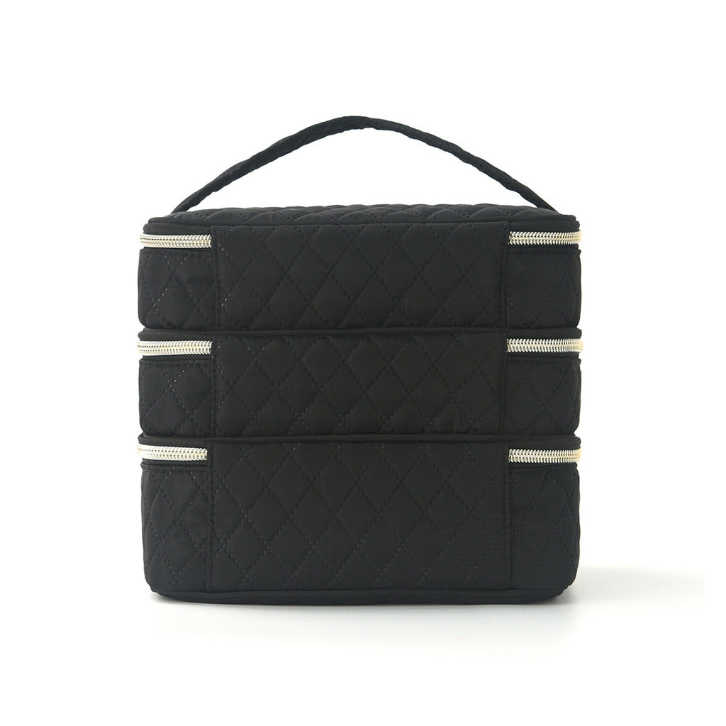 Feihong Cross-Border Three-Layer Cosmetic Bag Large Capacity High-Value Portable Toiletry Bag Portable Travel Makeup Storage Bag