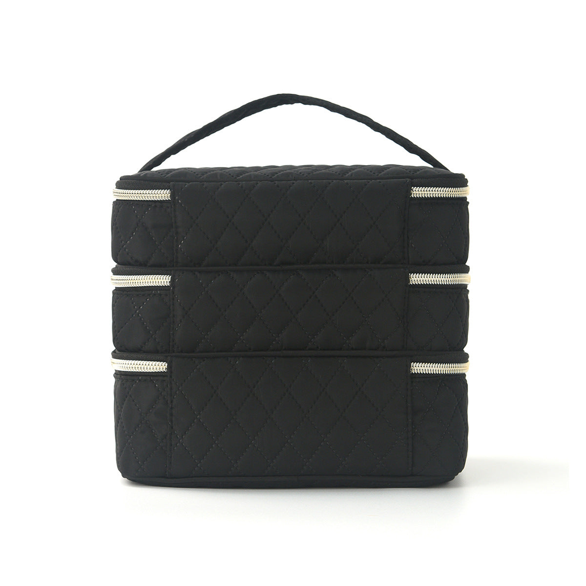 Feihong Cross-Border Three-Layer Cosmetic Bag Large Capacity High-Value Portable Toiletry Bag Portable Travel Makeup Storage Bag
