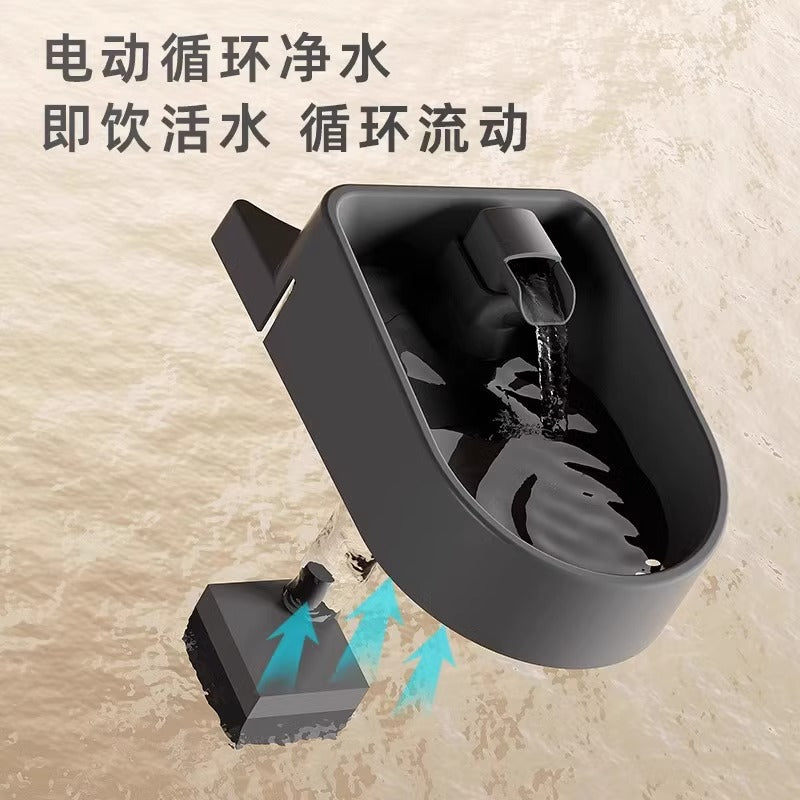 Cats and dogs circulating running water dispenser automatic feeding bowl stainless steel large capacity drinking one-piece double bowl