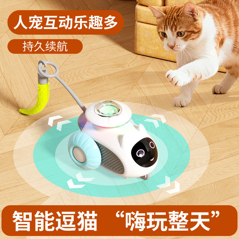 Pet Gravity Smart Racing Car Remote Control Electric Cat Toy Self-Entertaining Mouse Feather Teaser Cat Toy