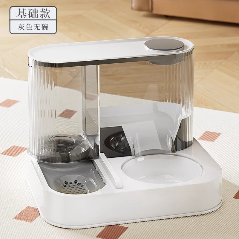 Cats and dogs circulating running water dispenser automatic feeding bowl stainless steel large capacity drinking one-piece double bowl