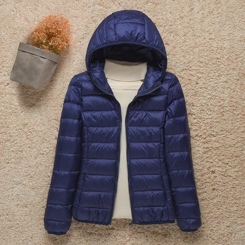 2024 New Women Thin Down Jacket White Duck Down Ultralight Jackets Autumn And Winter Warm Coats Portable Outwear
