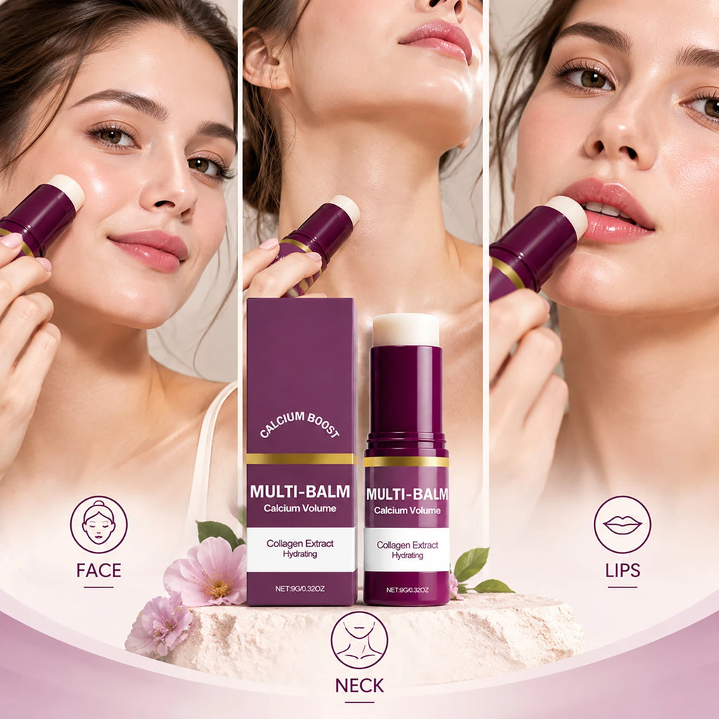 Korean Calcium Skincare Set Multi Balm Stick Cream Serum Eye Patches Moisturizing Anti Aging Reduce Fine Lines Pore Daily Care