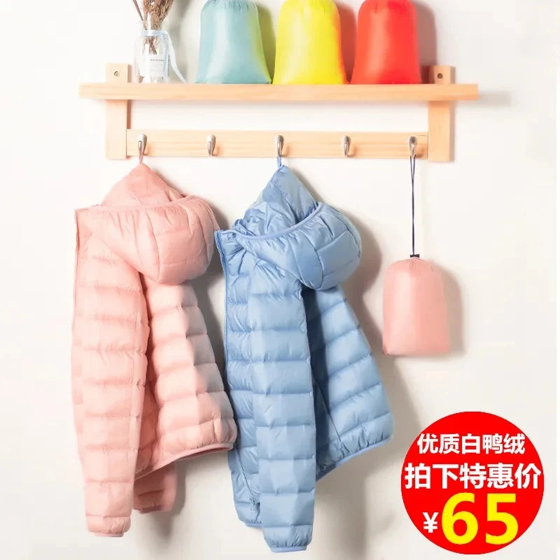 Women's Clothing Down Coats Lightweight Down Jacket Women's Short Hooded 2024 Autumn Winter New Slim Fit Thin Genuine Jackets