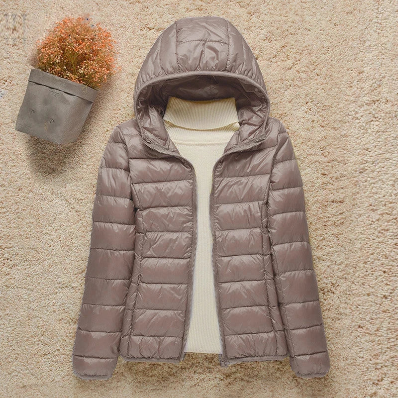 2024 New Women Thin Down Jacket White Duck Down Ultralight Jackets Autumn And Winter Warm Coats Portable Outwear