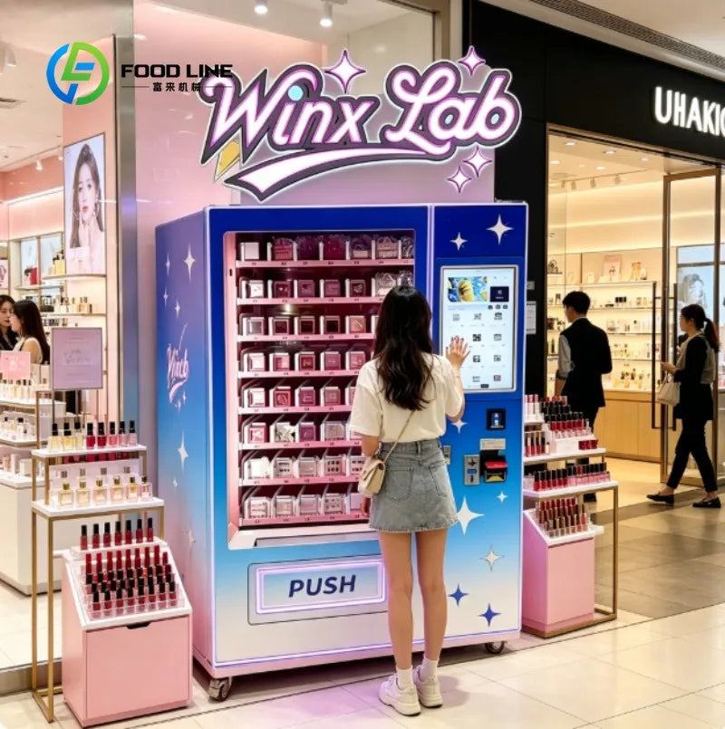 Self-Service Skincare product vending machine with Smart Display, Automated Beauty Product Dispenser for Offices, Hotels