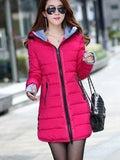 Fashion Casual Women Waterproof Down Cotton Jacket Autumn Winter Long Parkas Overcoat Warm Thick Lady Hooded Padded Coat