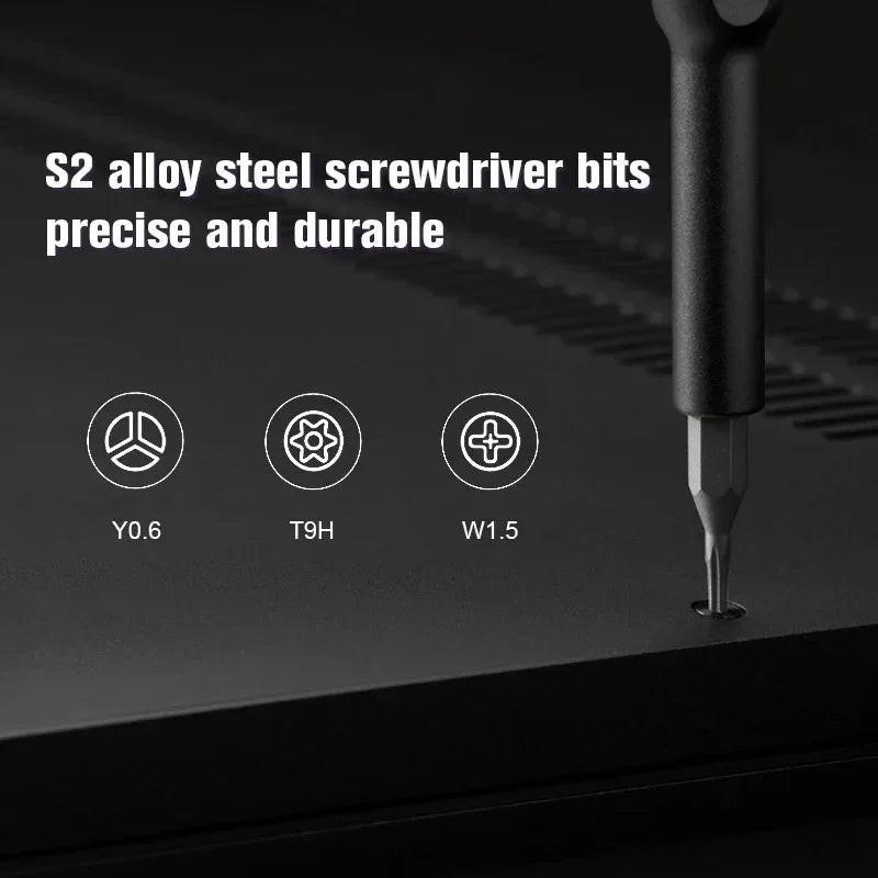 MIJIA 24 in 1 Precision Screwdriver Kit Magnetic S2 Steel Bits Aluminum Case Repair Tool for Electronics Eyeglasses Laptop Phone