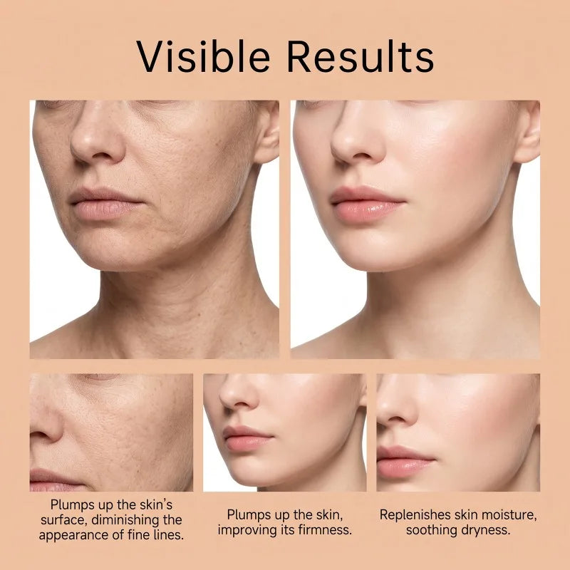 Korean Silk Collagen Essence Serum Deep Peptide Intensive Revitalizing Face Cream Anti-Wrinkle Firming Lifting Skin Care