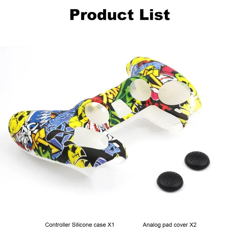 Silicone Protective Cover Sleeve For PS5 Controller Accessories Rubber Case For PS5 Slim Gamepad Joysticks Thumb Grips Caps