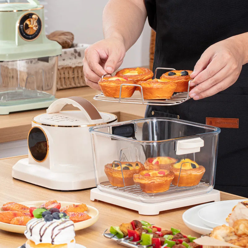 Smart Home Electric Metal Visual Voice Air Fryer Touch-based Control Overheat Protection Multi-Functional Fully Automatic
