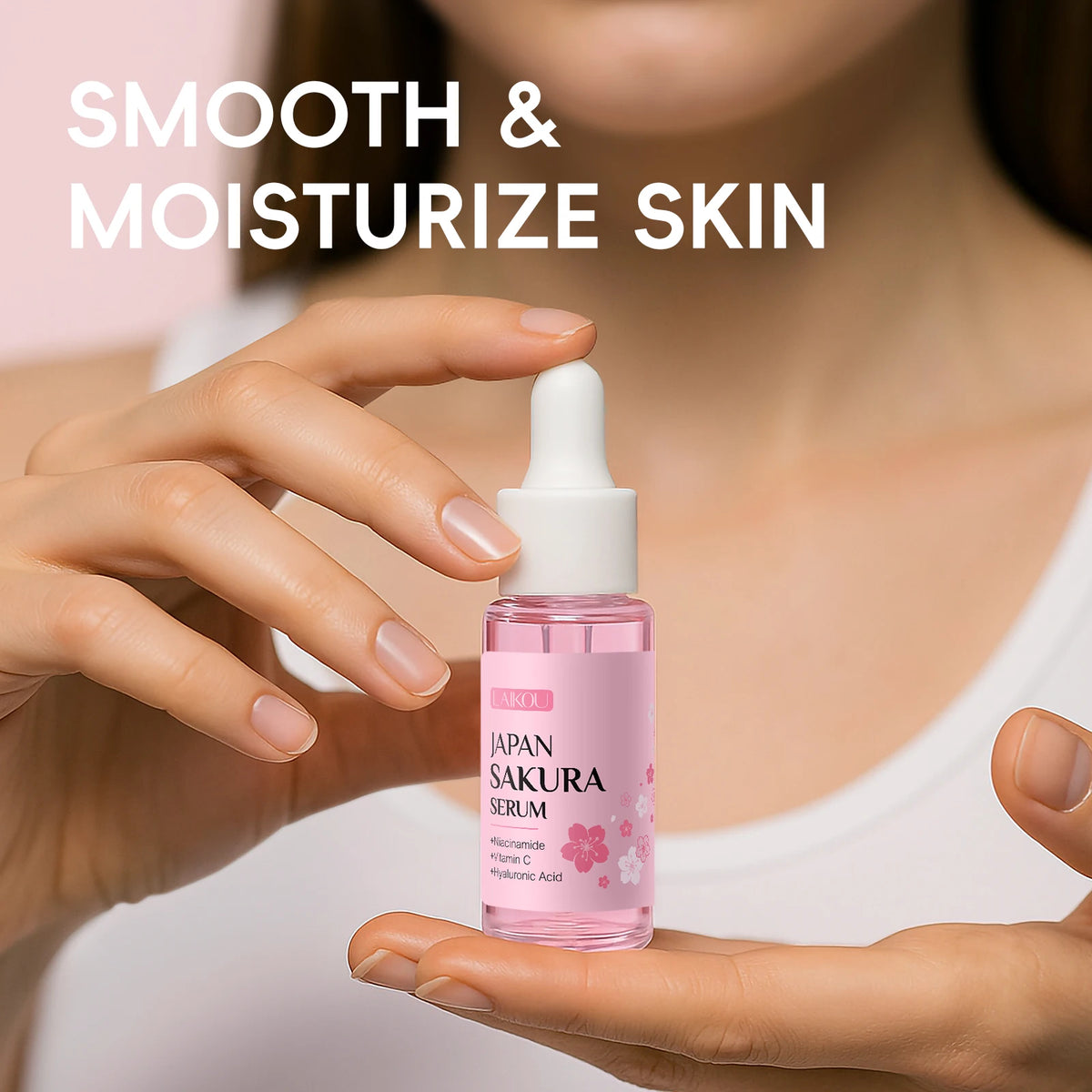 LAIKOU Japanese Sakura Skin Care Set - Hydrating Nourishing Moisturizing Soften Rough Skin for Radiant Complexion
