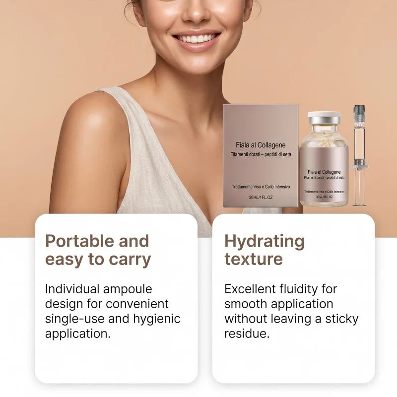 Korean Silk Collagen Essence Serum Deep Peptide Intensive Revitalizing Face Cream Anti-Wrinkle Firming Lifting Skin Care