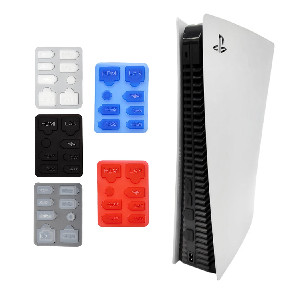 Kit Antipolvere PS5 Slim – Protezioni USB in Silicone