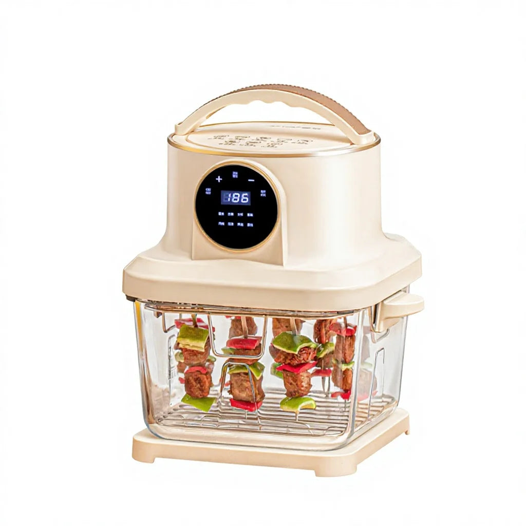 Smart Home Electric Metal Visual Voice Air Fryer Touch-based Control Overheat Protection Multi-Functional Fully Automatic