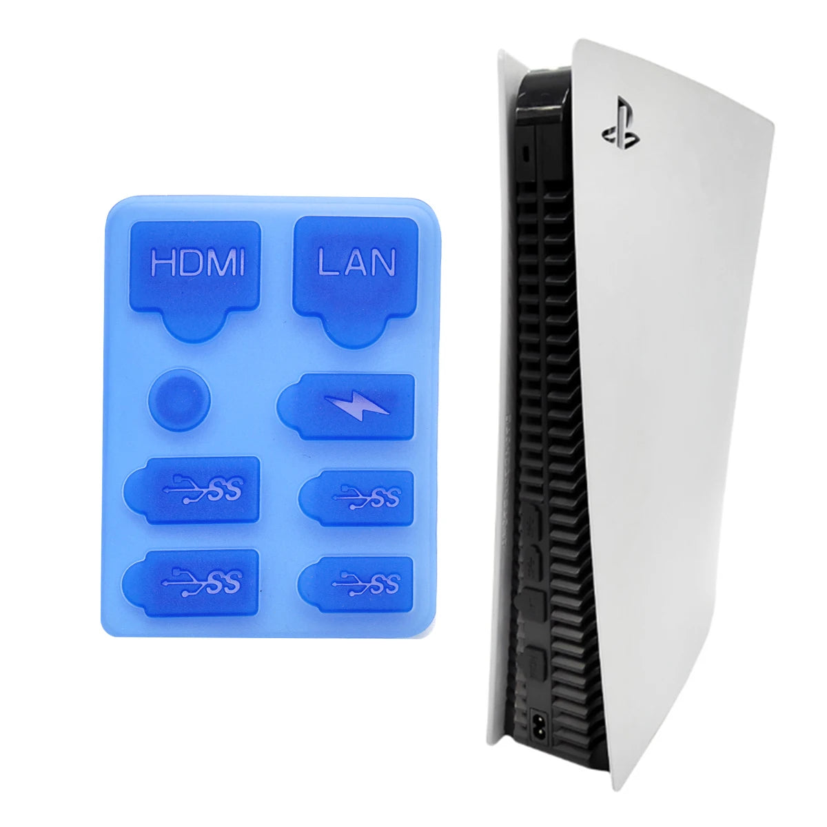 Kit Antipolvere PS5 Slim – Protezioni USB in Silicone