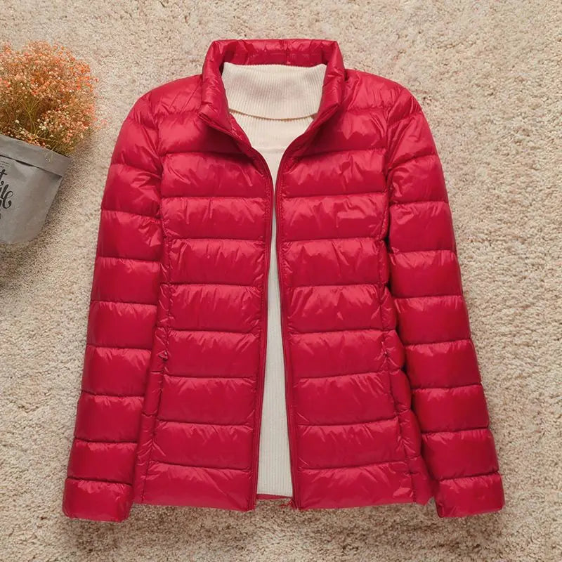 Women's Clothing Down Coats Lightweight Down Jacket Women's Short Hooded 2024 Autumn Winter New Slim Fit Thin Genuine Jackets
