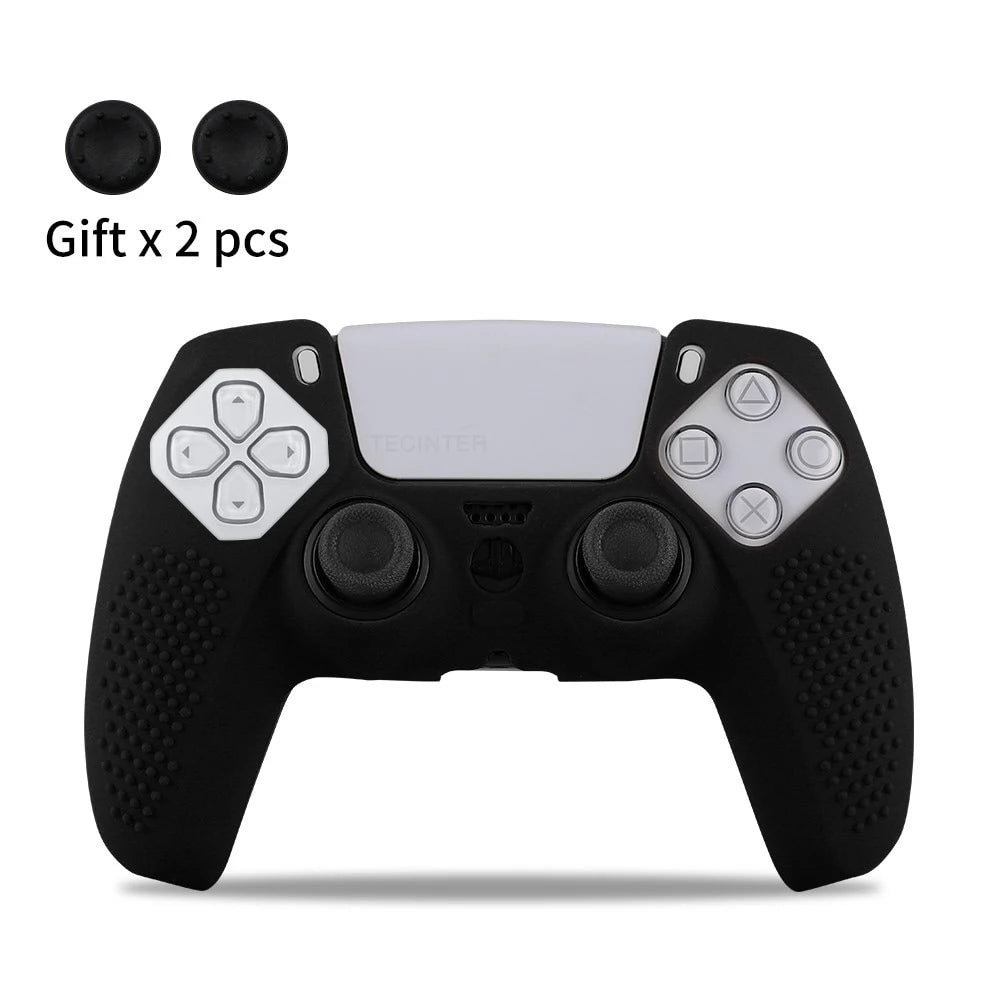 Silicone Protective Cover Sleeve For PS5 Controller Accessories Rubber Case For PS5 Slim Gamepad Joysticks Thumb Grips Caps