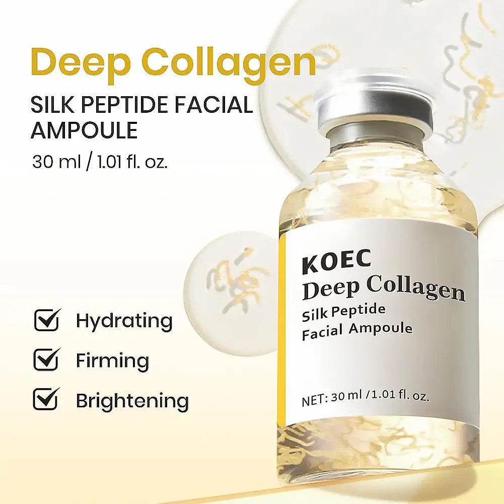 Korean Silk Collagen Essence Serum Deep Peptide Intensive Revitalizing Face Cream Firming Lifting Skin Care 30ml