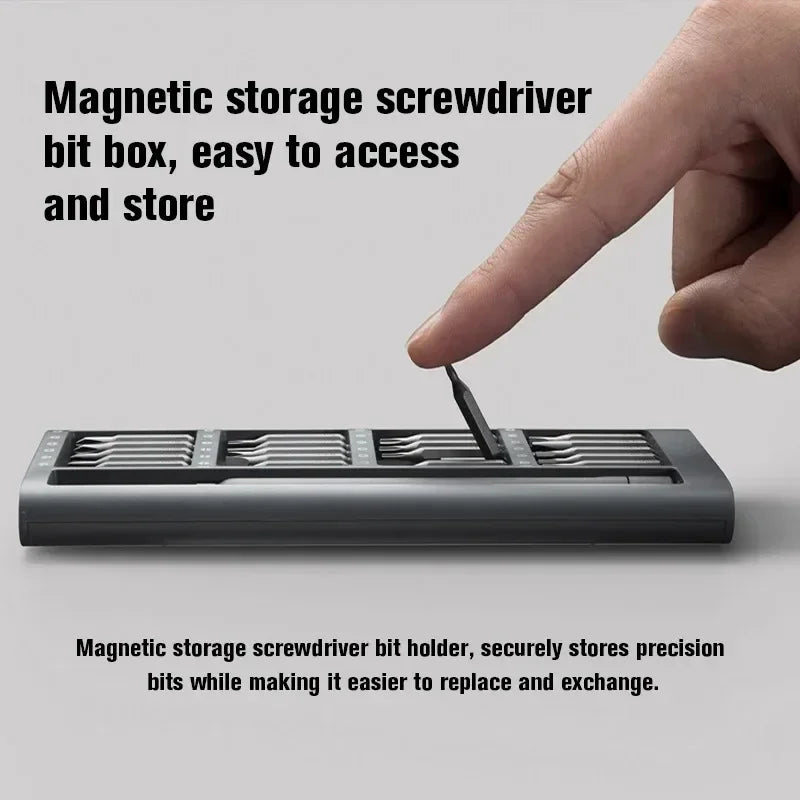 MIJIA 24 in 1 Precision Screwdriver Kit Magnetic S2 Steel Bits Aluminum Case Repair Tool for Electronics Eyeglasses Laptop Phone