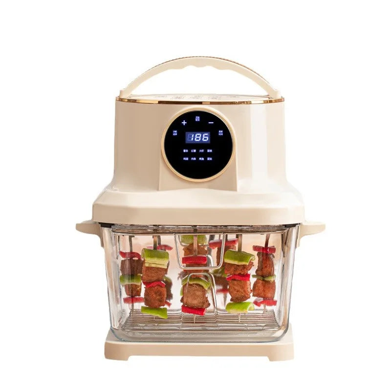 Smart Home Electric Metal Visual Voice Air Fryer Touch-based Control Overheat Protection Multi-Functional Fully Automatic